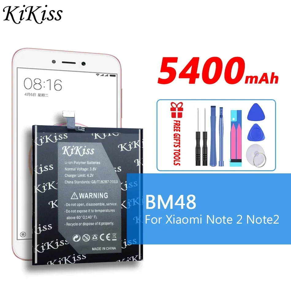 

Аккумулятор мобильного телефона емкостью 5400 мАч для Xiaomi Note 2, BM48