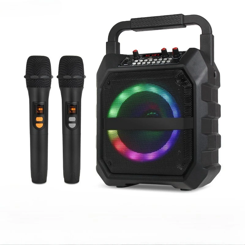 Square Dance Audio Outdoor Speaker Karaoke Microphone Audio Integrated Microphone, Home Wireless Bluetooth Portable Speaker