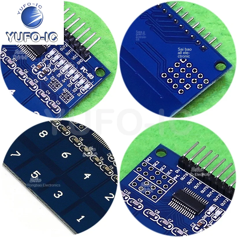 Free Ship 1PCS Ttp226 8-Way Capacitive Touch Switch Digital Sensor Module