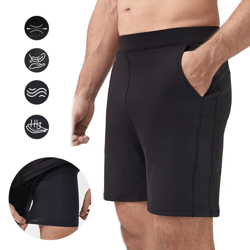 

Мужские шорты для бега 2 в 1, быстросохнущие дышащие шорты для тренировок со встроенными компрессионными вкладышами, шорты для тренировок в тренажерном зале и фитнесе
