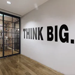 Think Big Office Quotes Wall Sticker Vinyl Inspiring Motivational School Classroom Read Room Decor Decals Removable Murals Q005