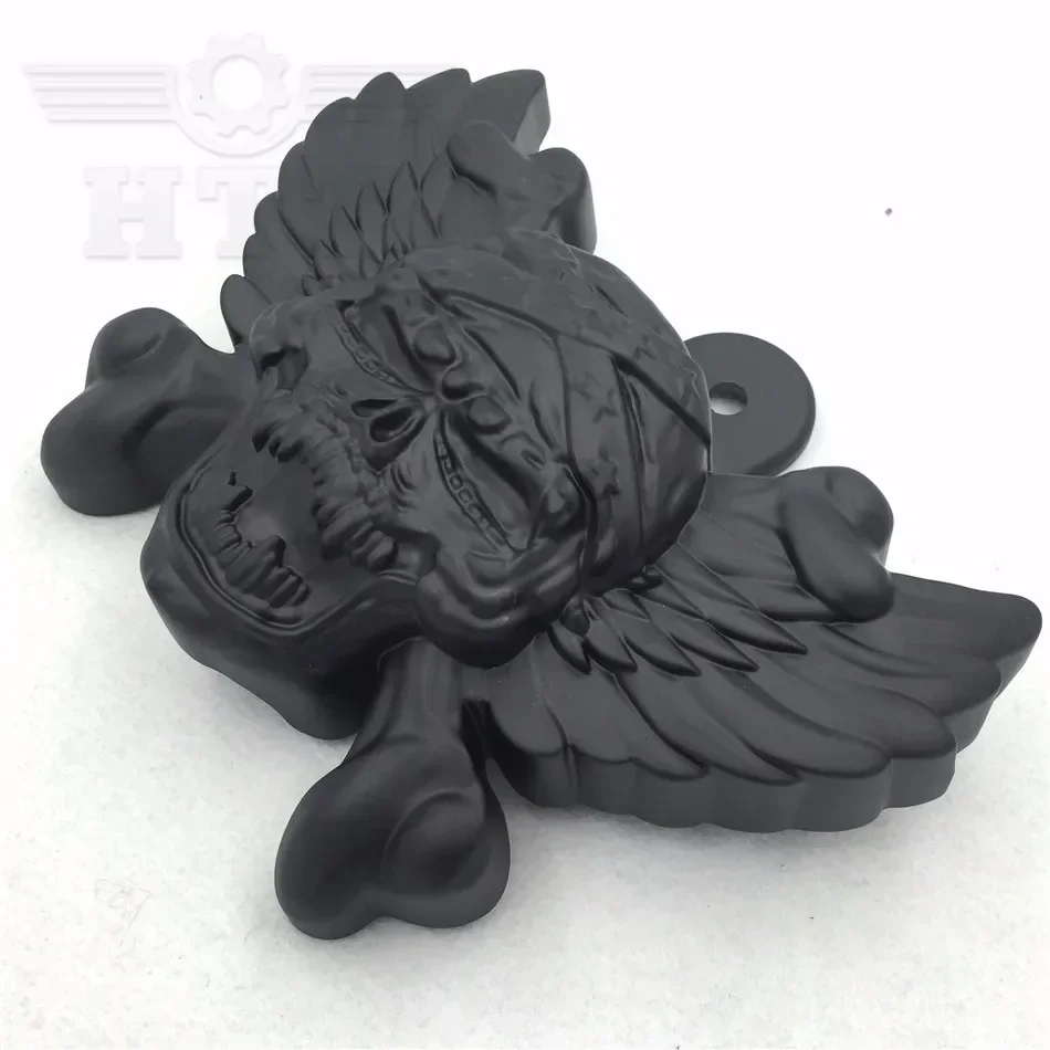 Motorcycle Skull Zombie Horn Cover For 1992-2022 Harley Davidson with Side Mount 
