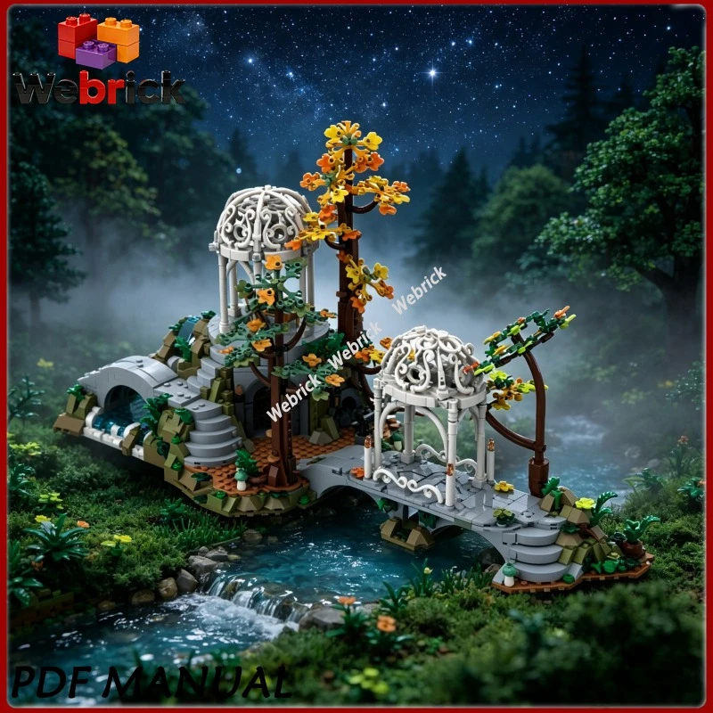 

Набор расширительных блоков MOC Bricks Rivendell, совместимый с моделями Rivendell MOC, комплект для самостоятельной сборки