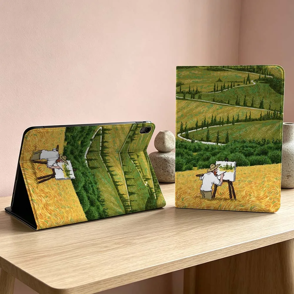 Van Gogh Wheat Field Soft For iPad Pro Air mini 7 6 5 4 3 2 1 9gen M5 M4 11th 10th A17 Pro A16 Inch Tablet Case