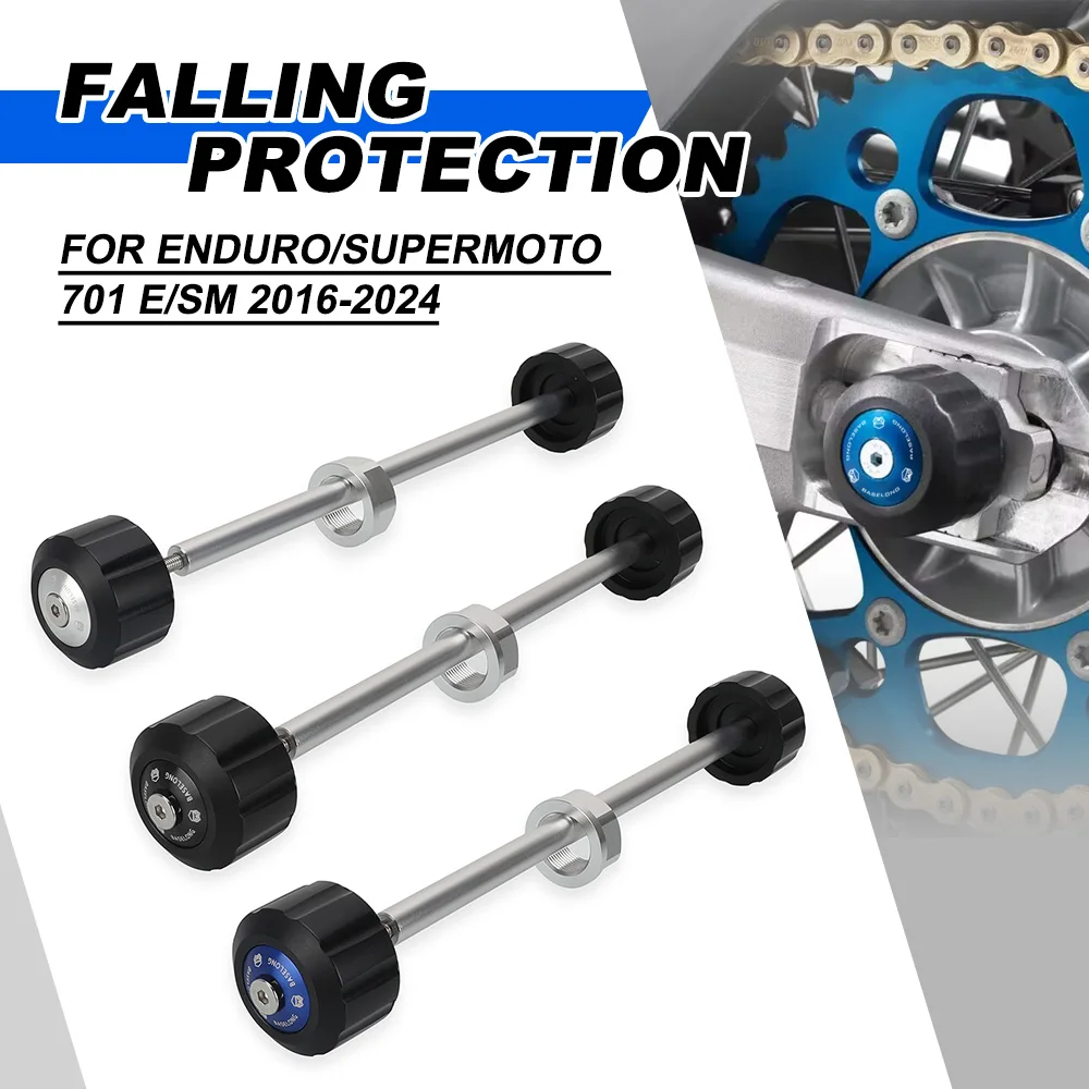 

Motorcycle For Husqvarna Enduro/Supermoto 701 E/SM 2016-2024 Front Rear Wheel Axle Spindle Swingarm Slider Guard Crash Protector