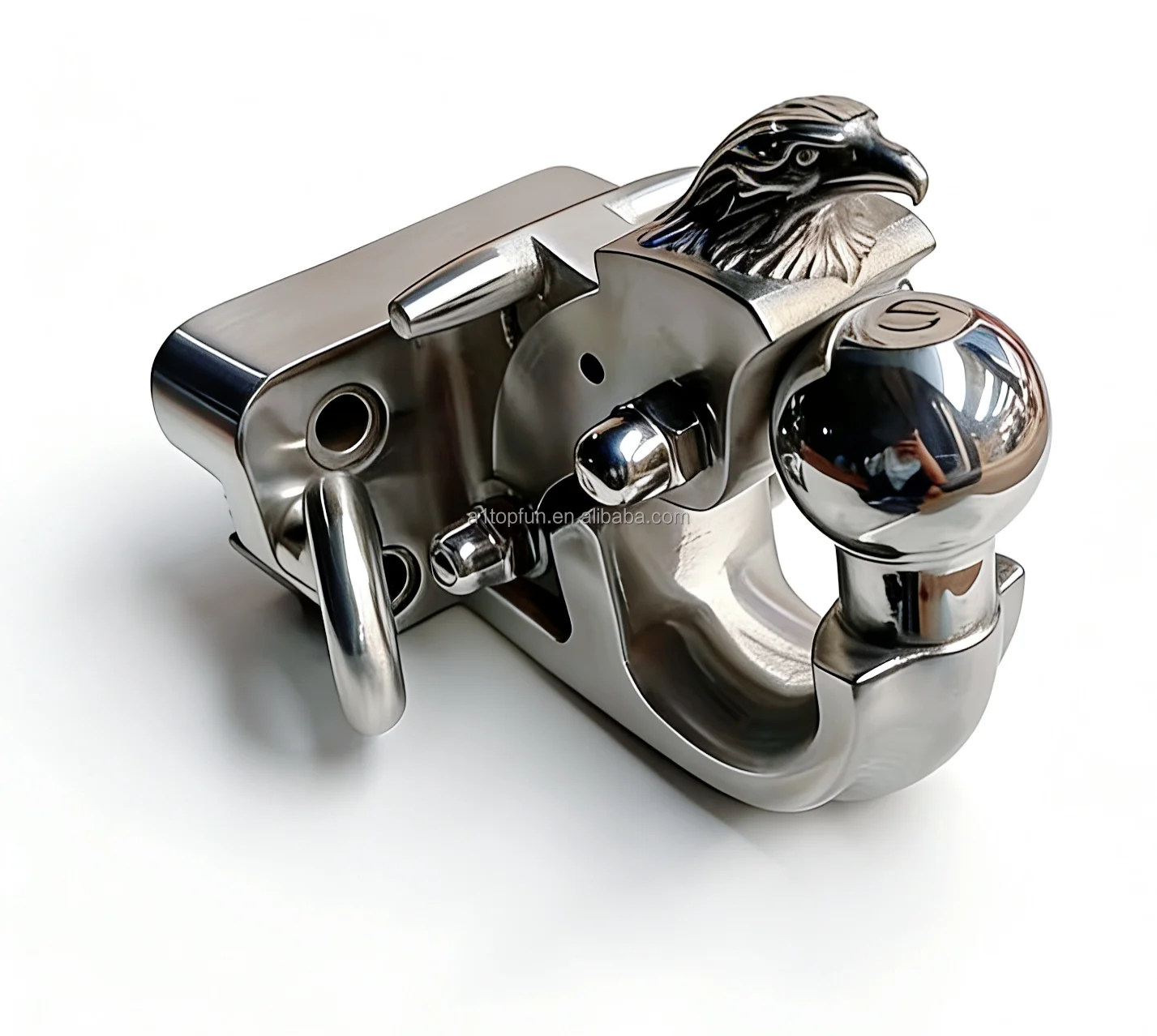 Heavy 304 Stainless Steel Trailer Hook Truck Trailer Receiver Reliably Attach Tow Ball Trucks RVs Caravans Off-Road Vehicle
