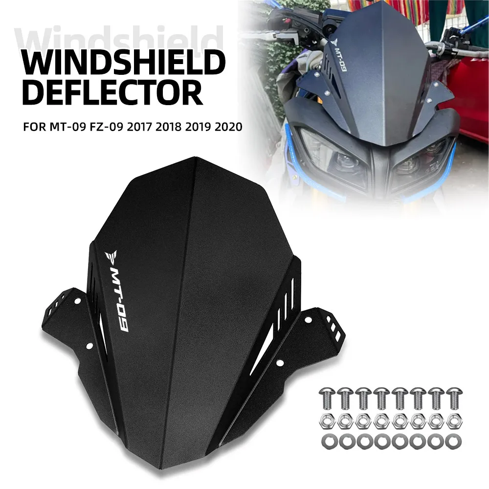 MT09 FZ09 Motorcycle Accessories Front Windshield Windscreen Airflow Wind Deflector FOR YAMAHA MT-09 FZ-09 2017 2018 2019 2020