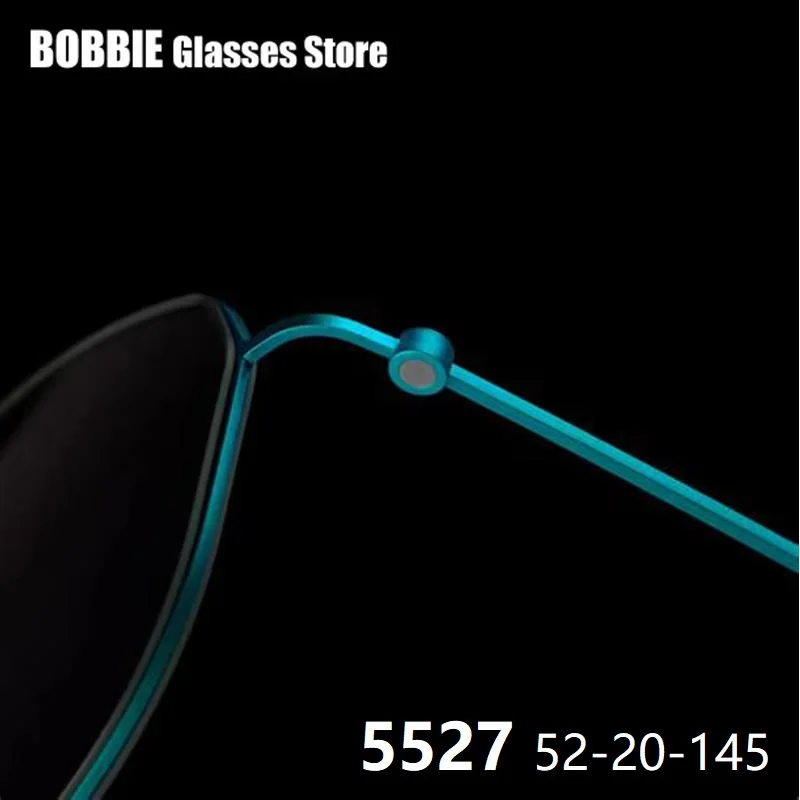 Glasses Frame Pilot Denmark Brand Ultralight Thin Rim Men Women 5527 New Handmade Design Screwsless TT Titanium Eyeglasses