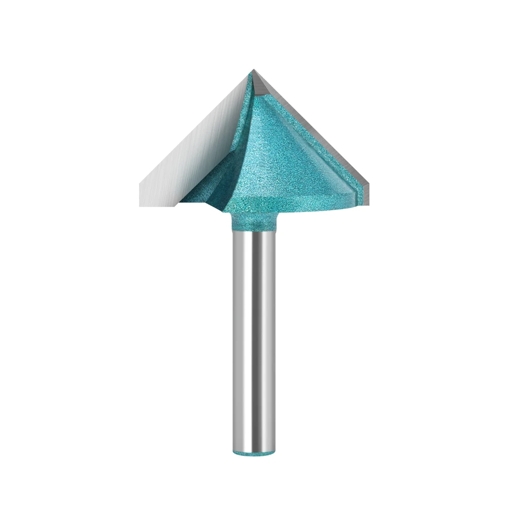 Imagem -05 - Tungstênio Aço Carpintaria Fresadora 3d Madeira Mdf Router Bit Cnc Solid Carbide End Mill v Bit 90 120 135 150 Graus mm