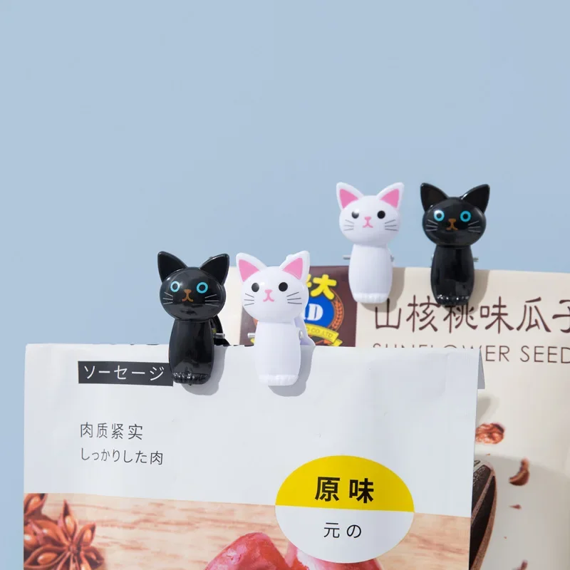 8pcs/Set Cute Cat Plastic Clips Laundry Hanging Clothes Pins Beach Towel Snacks Sealing  Household Clothespegs  Clamp