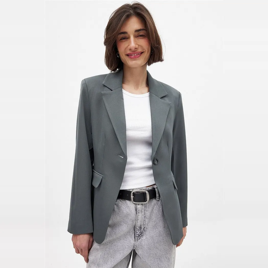 

Модный шикарный костюм с застежкой на талии, однобольный костюм с глазами, женский костюм Jaet Simple Old-Money Sle, качество премиум-класса, весна 2025 г.