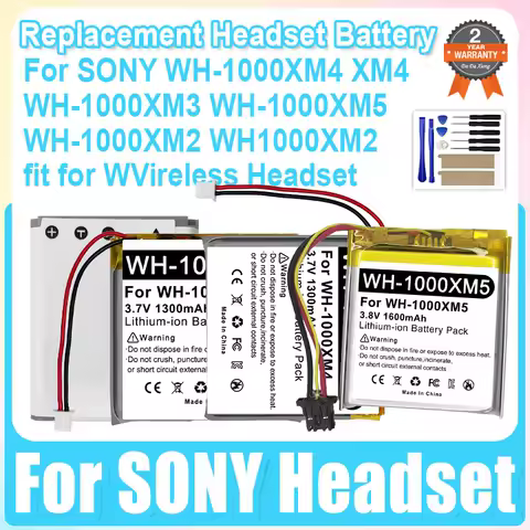 Replacement Wireless Headset New Battery For Sony WH-1000XM4 XM4 WH-1000XM3 XM3 WH-1000XM5 XM5 723741 WH-1000XM2 WH1000XM2