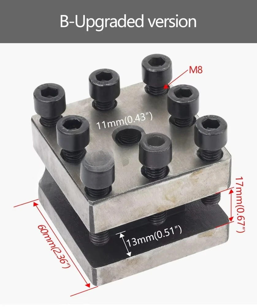 Lathe Four-position tool post 60mm/Tool Holder/Square Tool Post Rest WM210V