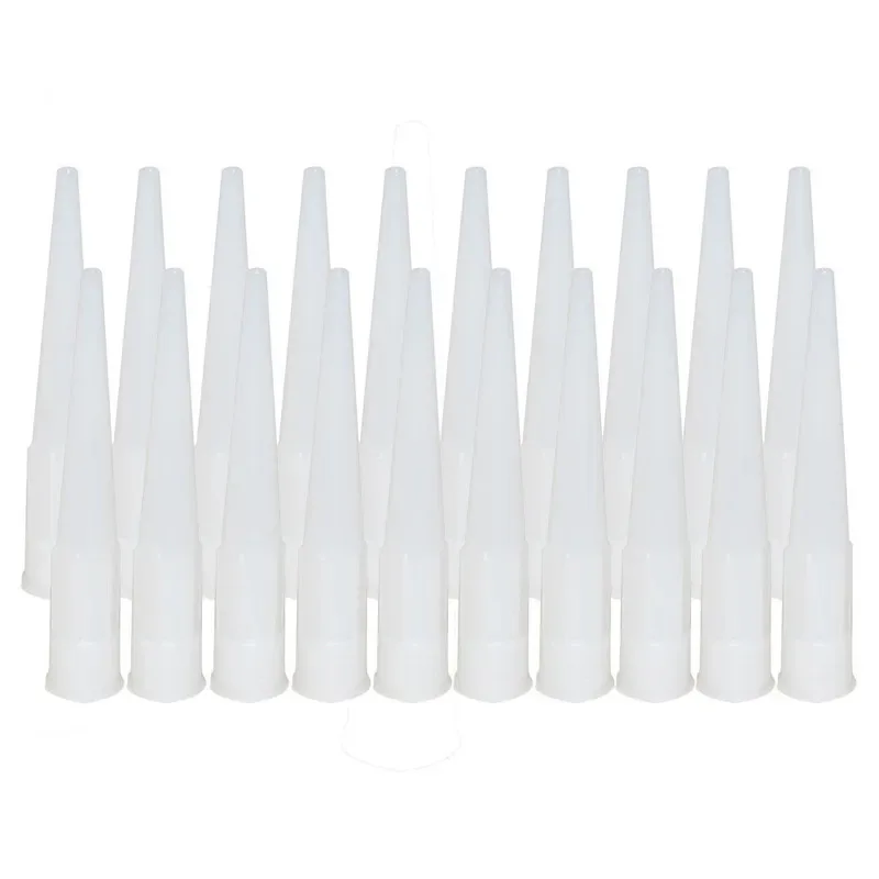 50pcs Caulking Gun Nozzles Silicone Glass Glue Nozzles Sealant Caulking Tips Interface Diameter 1.5cm