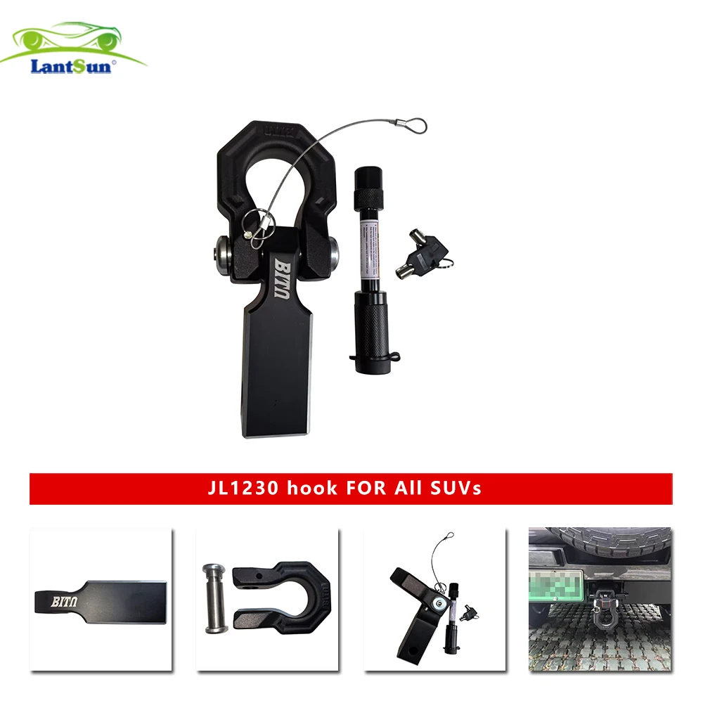 

1 Set 15T Pull Car Towing Hook U Trailer Hooks Aluminum Alloy for Offroad Car LANTSUN JL1301