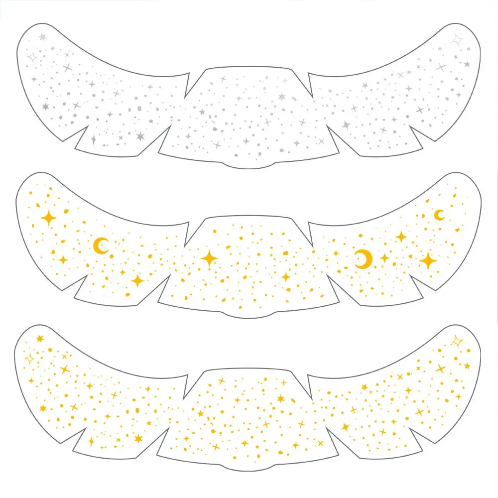สติกเกอร์รอยสักชั่วคราวลายกระ 6 ชิ้น สีทอง สีเงิน เมทัลลิก สำหรับผู้หญิง สติกเกอร์ติดหน้าแบบกลิตเตอร์ สำหรับงานเทศกาลดนตรี