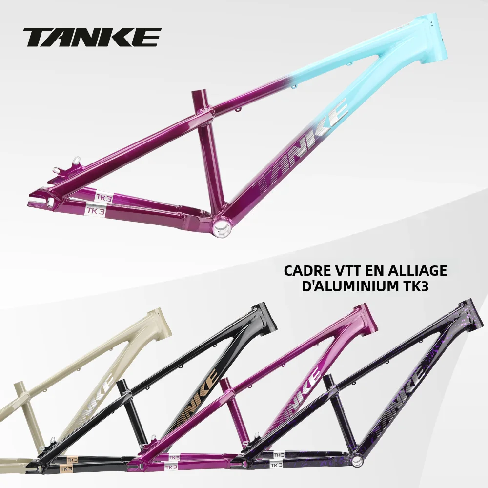TANKE 26 pouces cadre de saut de saleté ultraléger en alliage d'aluminium VTT cadre rigide BMX 10x135mm cadre DJ à dégagement rapide