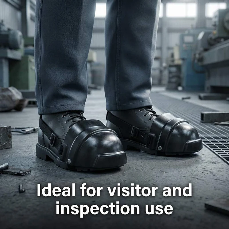 SHGO Adjustable Plastic Toe Protectors Metatarsal Foot Guards for Visitorfor s Workshop Site Inspection PVC