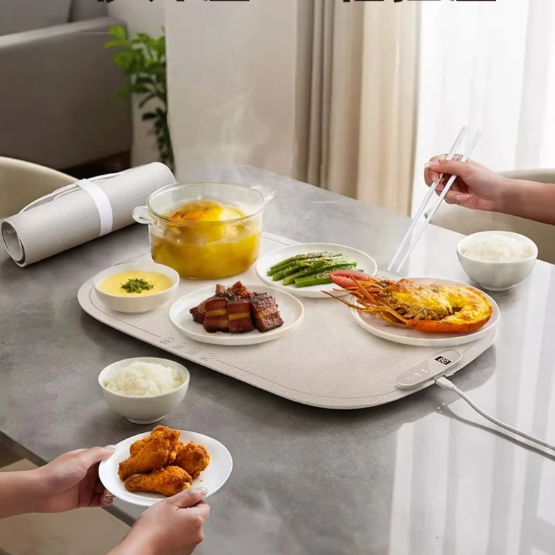 Heating Board Household Dining Table Mat Plate Folding Multi-functional Meal Insulation Take Electric Heating Artifact
