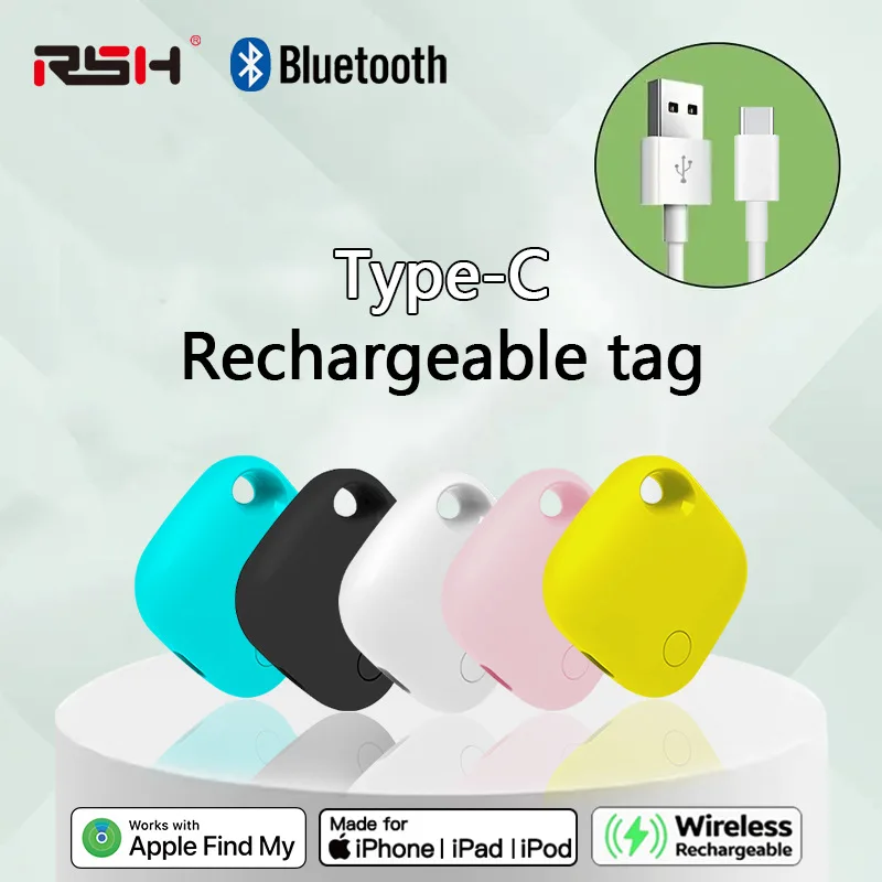 

Перезаряжаемая смарт-тег, Bluetooth-трекер для багажа. Работает с Apple Find My (только iOS), локатор предметов для ключей, багажа, рюкзака