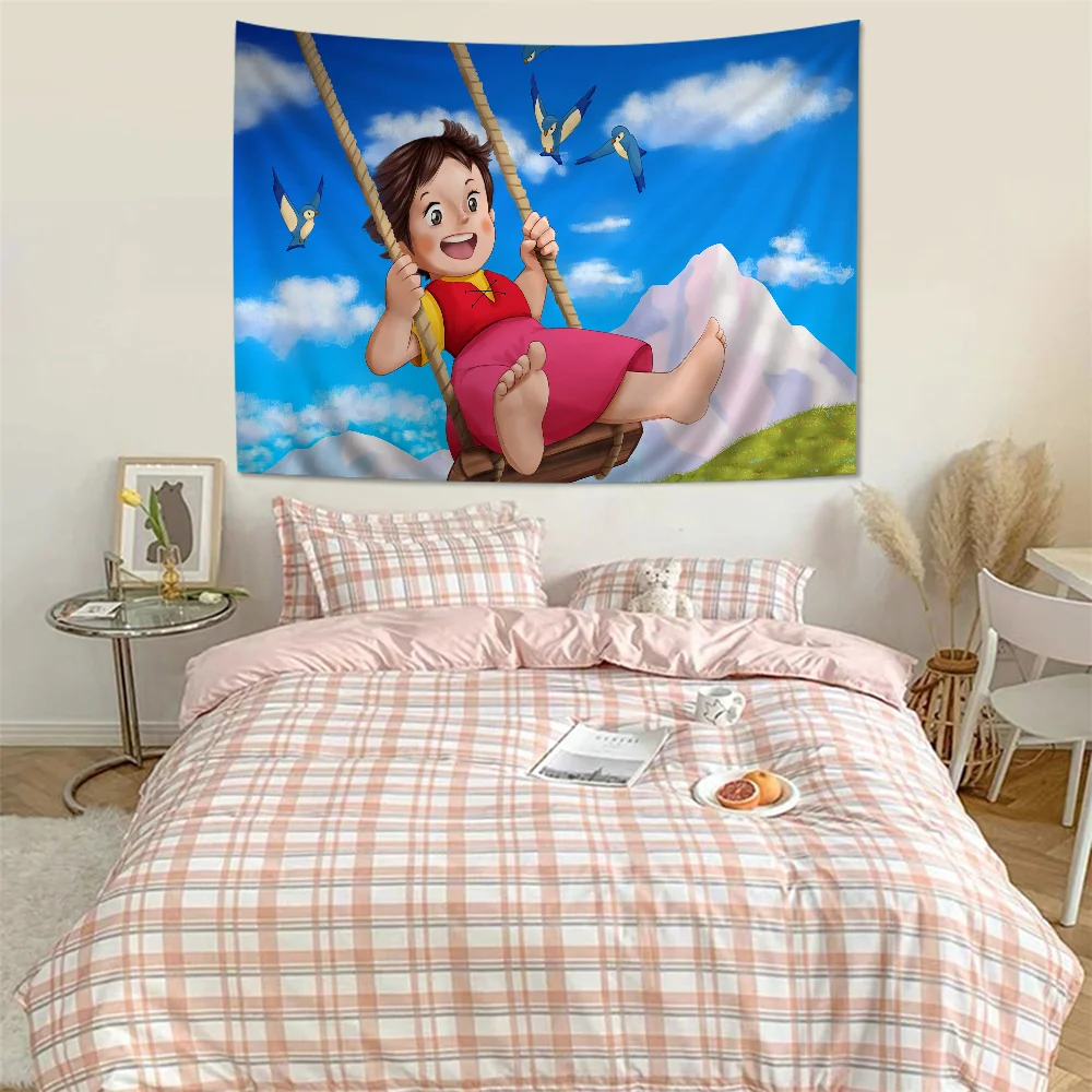 Heidi Cartoon Cartoon Tapestry Art Science Fiction Room Home Decor Wall Hanging Home Decor