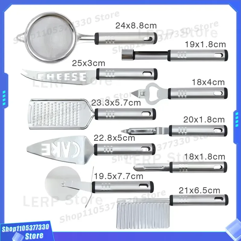 Durable Stainless Steel Kitchen Gadgets Small Cooking Tools Accessories for Home Chef Essentials Non Stick Utensil Set