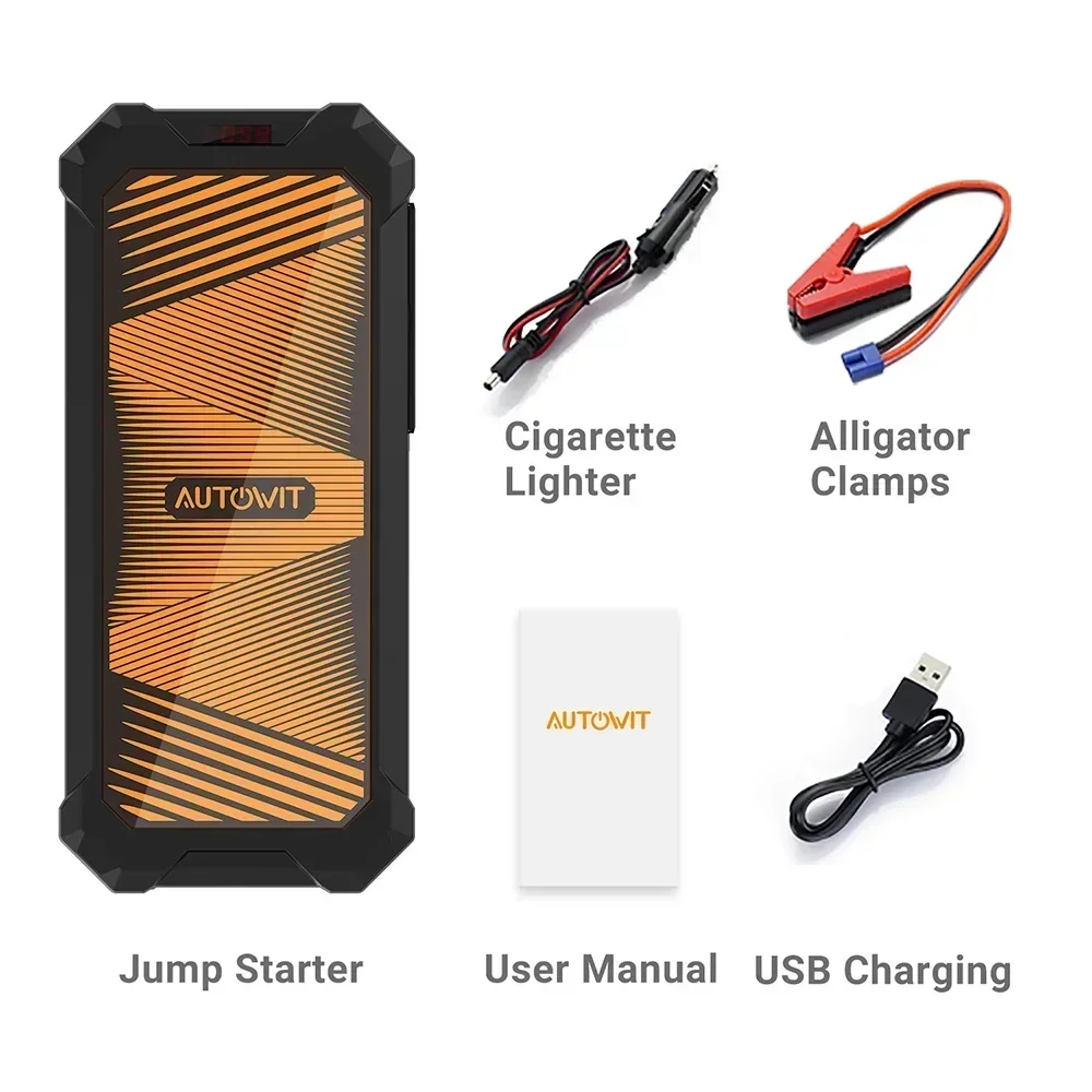 Autowit SuperCap 2 Lite 12V JumpStarter sem bateria (até gás 5,0L, motor 3,5L) 700A Peak Car Starter