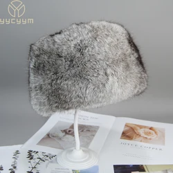 Unisex Fur Hat For Winter Warm Natural Real Rabbit Fur Cap Russian Men Lady Fur Headgear 2026 Brand New Fashion Warm Beanies Cap