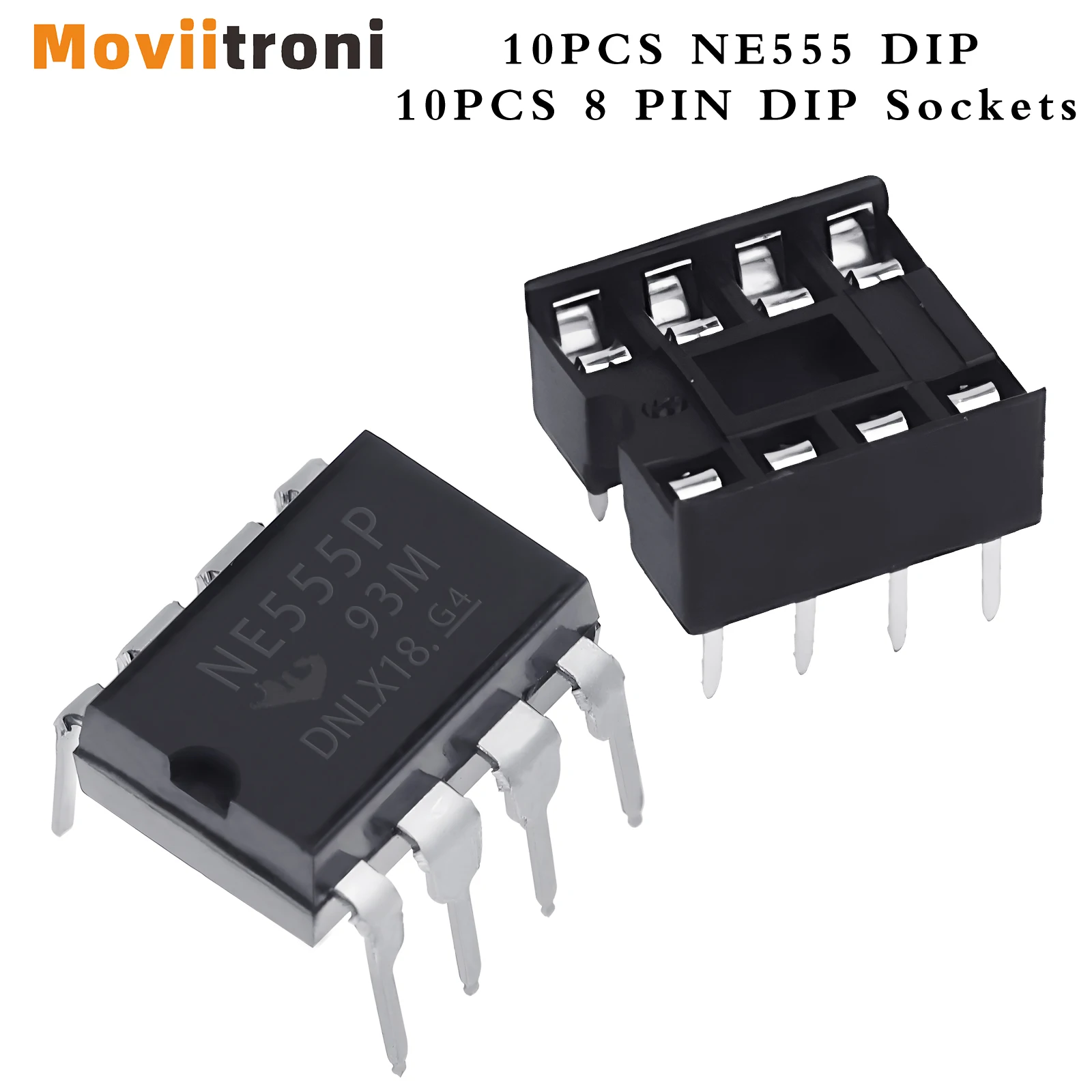 IC 555 타이머 프로그래밍 오실레이터 칩, 펄스 발생기용 8 핀 DIP-8 소켓, NE555 NE555P, 20 개, 50 개, 10/25 개, 신제품 