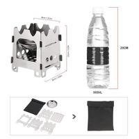 Portable Wood Stove Camping for Alcohol Outdoor Detachable Barbecue Stainless Steel