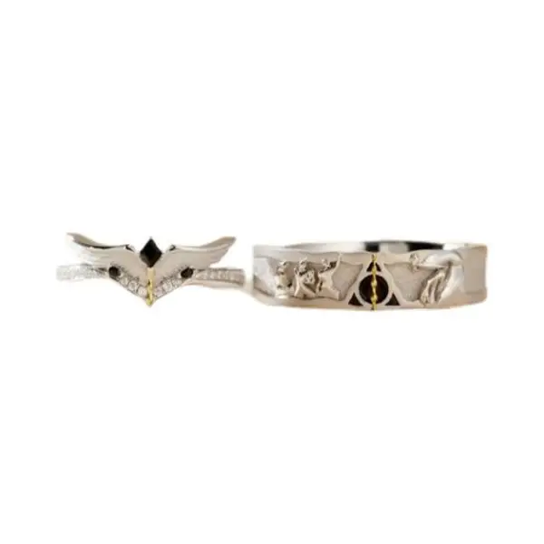 Deathly Hallows Couple Ring Movies Animation Personality Trend Introduction Opening Ring - view 5