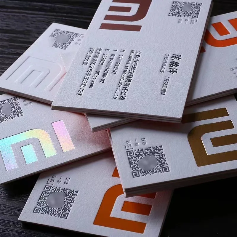 Customized 350g Specialty Paper Business Card Printing Business Company Color QR Code Double-sided Printing Design