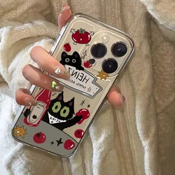 Tomato Sauce Black Cat Phone Case For Samsung Galaxy S26 S25 S24 S23 S22 Ultra S21 FE A16 A17 A15 A37 A35 A57 A55 A34 A54 Cover