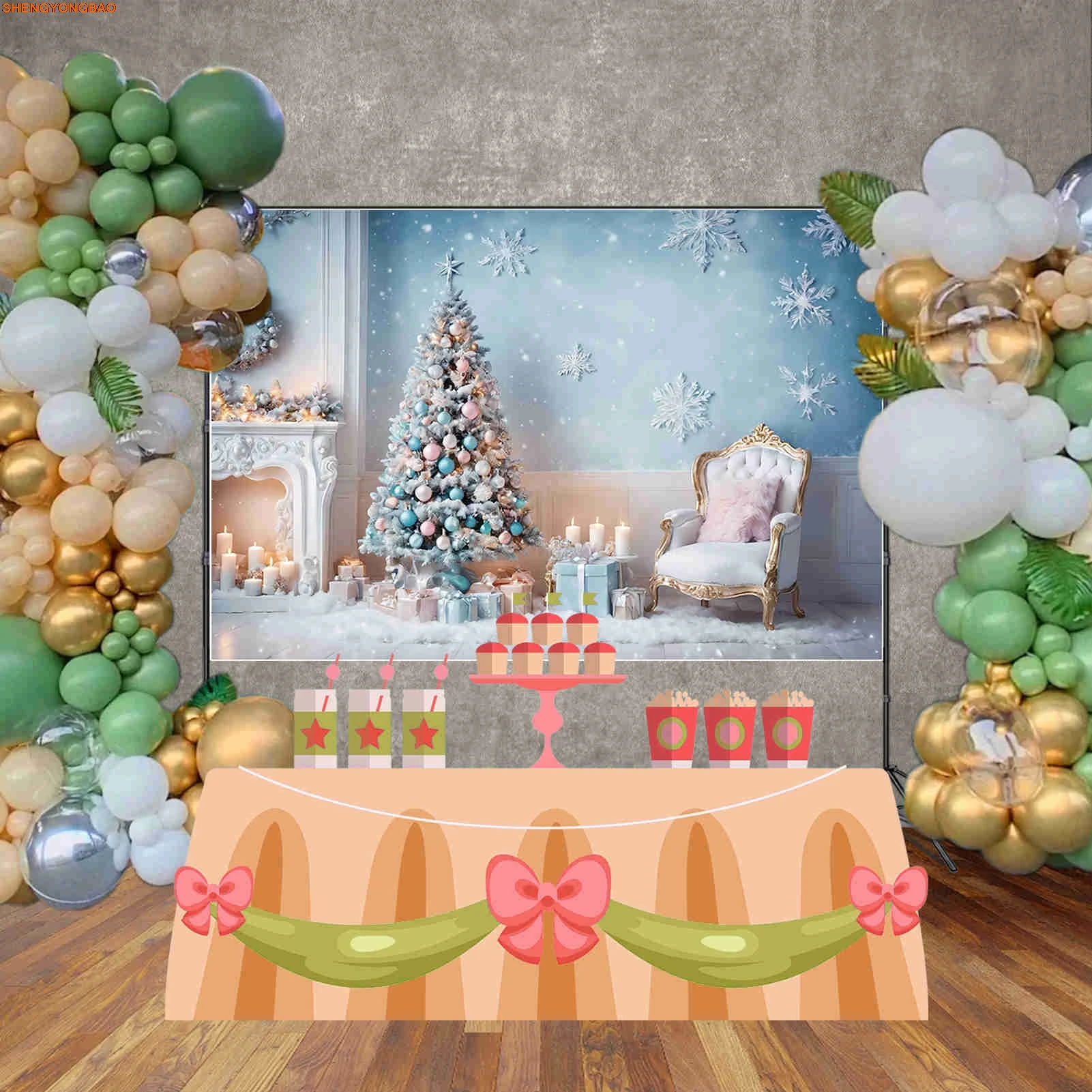 Weihnachtsbäume Wohnzimmer Fotografie Hintergrund Kamin Geschenke Kugeln Foto Studio Hintergrund Home Dekoration Hintergrund
