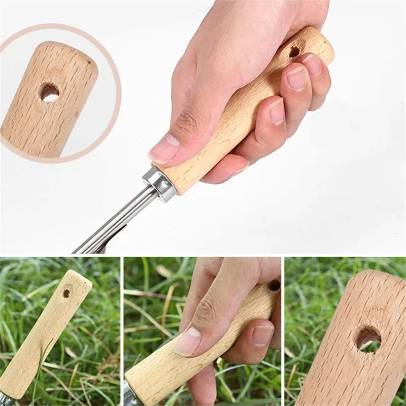 حديقة Weeder أداة الحديقة قوي حفر مجتذب اليد إزالة الأعشاب الضارة فعالة سهلة تطبيق التشذيب إزالة العشب مجتذب مقبض طويل