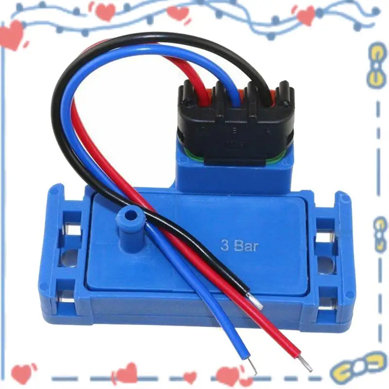 

1 Set For GM 3Bar 3 Bar Manifold Map Sensor Boost Turbo With Pigtail Plug Wire 12223861 16040749