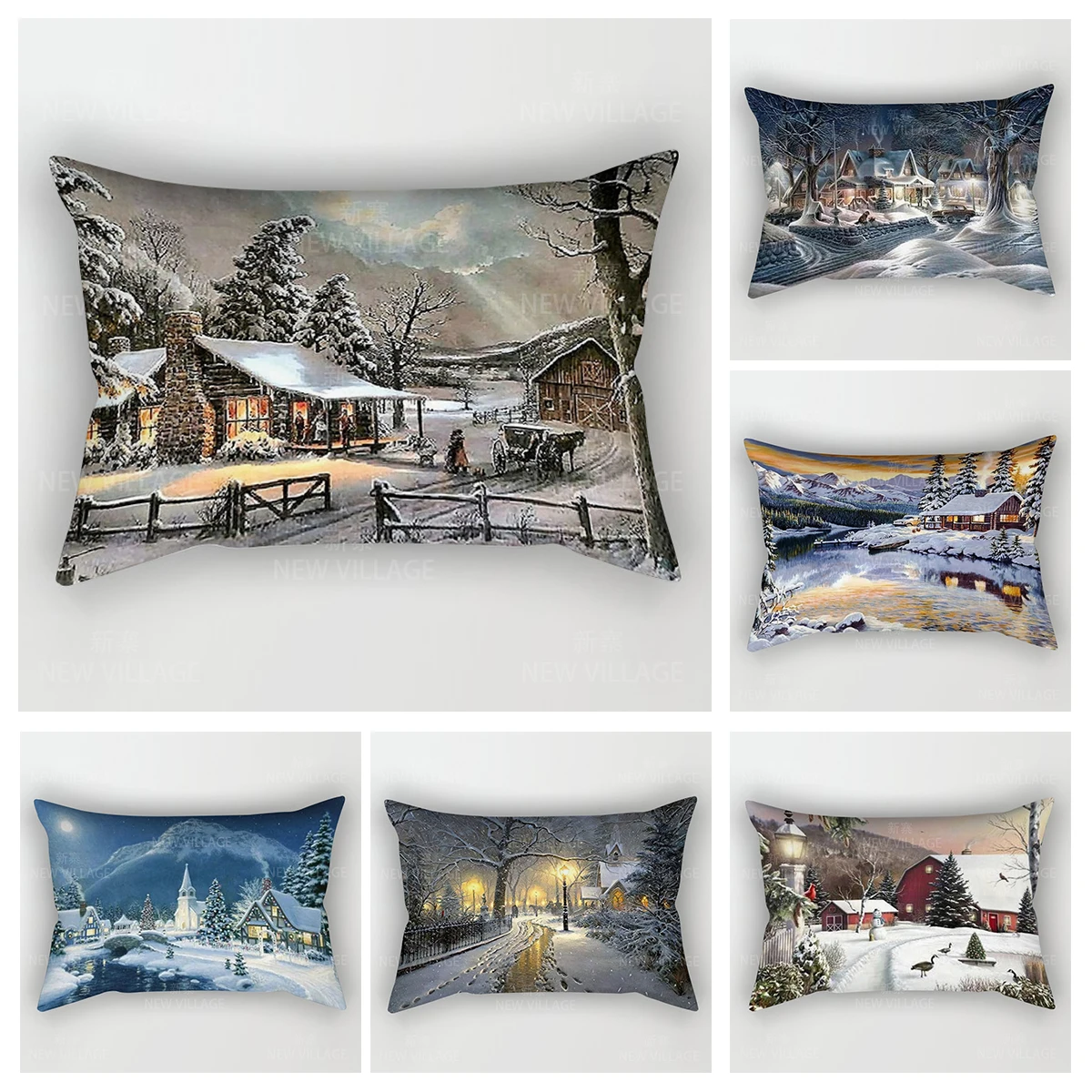 홈 가을 장식 유화 스타일 베개 쿠션 커버 장식 던지기 베개 커버 30*50 베개 케이스 30x50 40x60 50*70