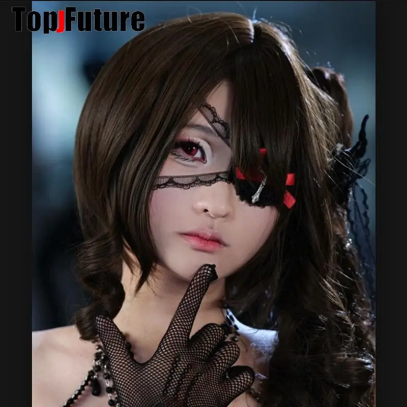 Y2K Girl Women Harajuku Dark Gothic Lace Comic Exhibition Cosplay Love Cross Eye Mask Gothic Lolita Cross Lace Punk Eyepatch