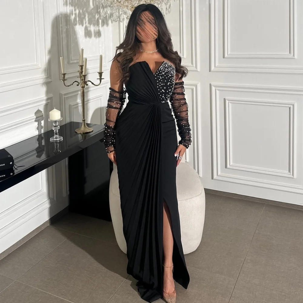 

Customized Intricate Formal Jersey Pleat Draped Rhinestone Beading Straight Strapless Long Dresses Bespoke Occasion Dresses Matc