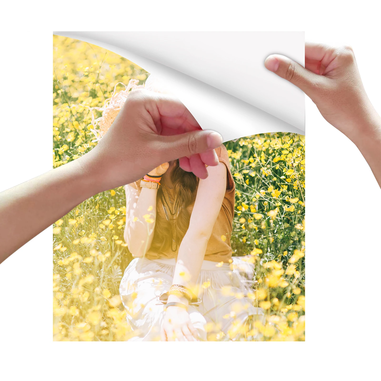 ESHANG 5 x 7 Inch, 100 Sheets Self-Adhesive Photo Paper, Sticky Photo Paper, Glossy, 135 gsm