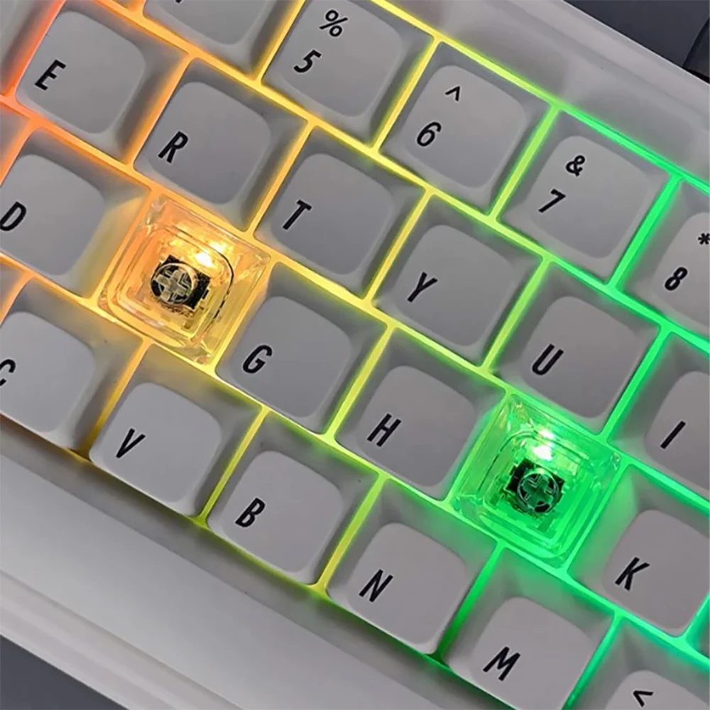 Keycaps transparentes do teclado, PC Keycap em branco, Teclado mecânico translúcido, XDA Crystal, 5 pcs, 10 pcs