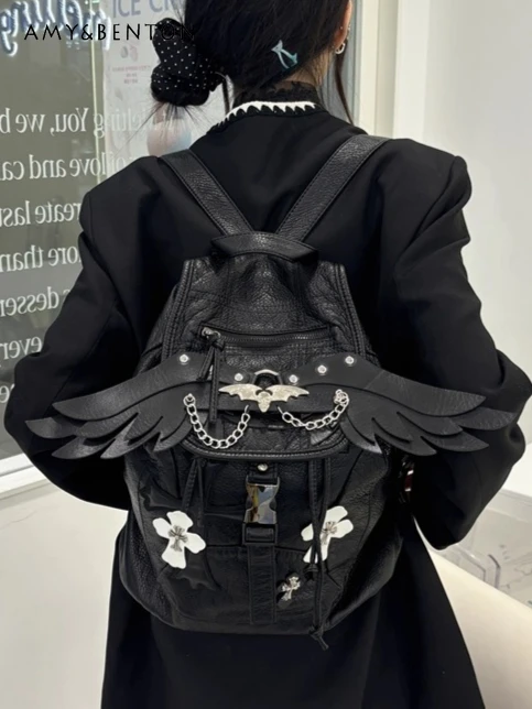 

Harajuku Style Backpack Y2K Personality Subculture School Bag Large Capacity Commuting Street Trend Sweet Cool Backpack Women