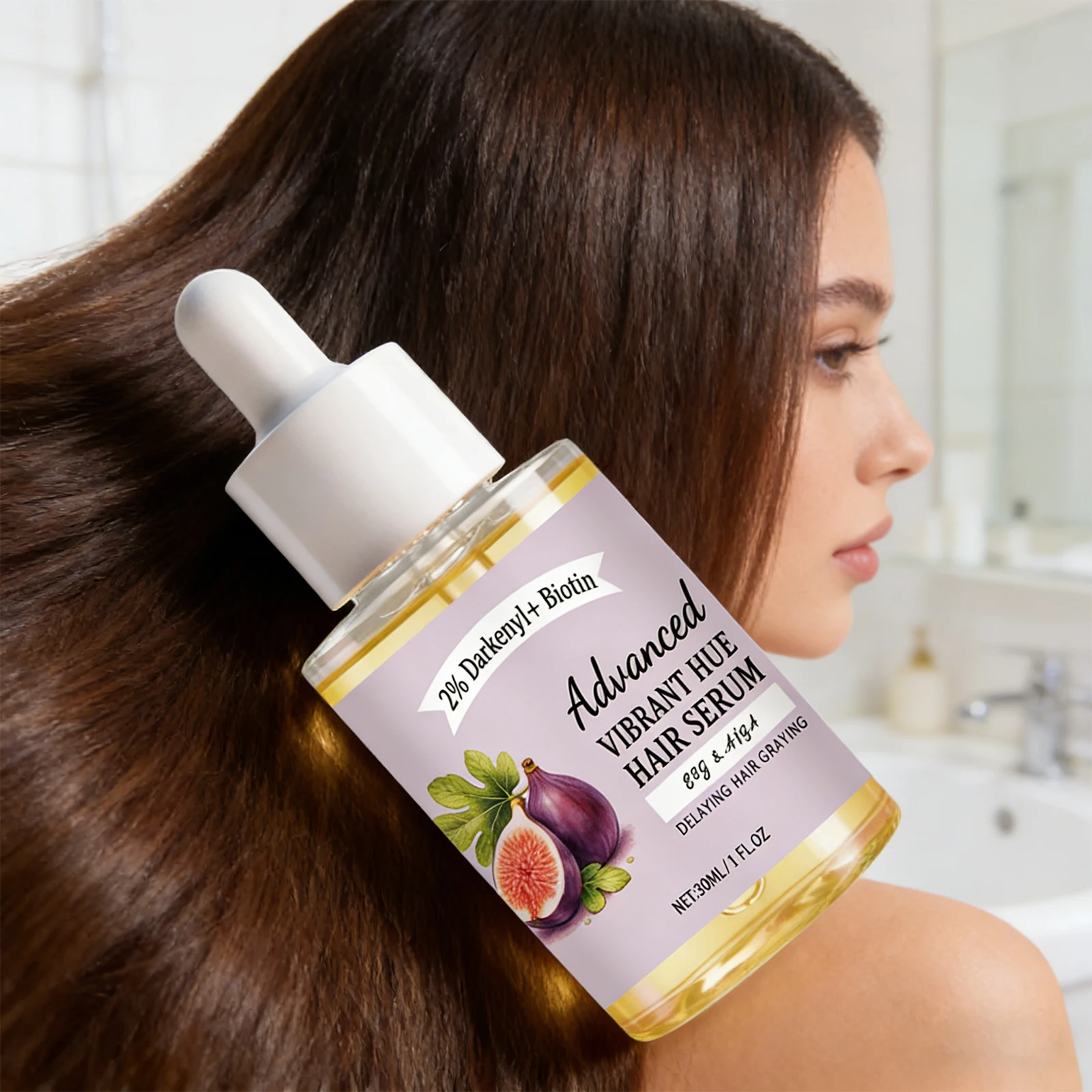 Hair Serum Advanced Vibrant Hue Brightening Softening Strengthening Anti Frizz Shine Enhancing Long Lasting Smooth For All Hair