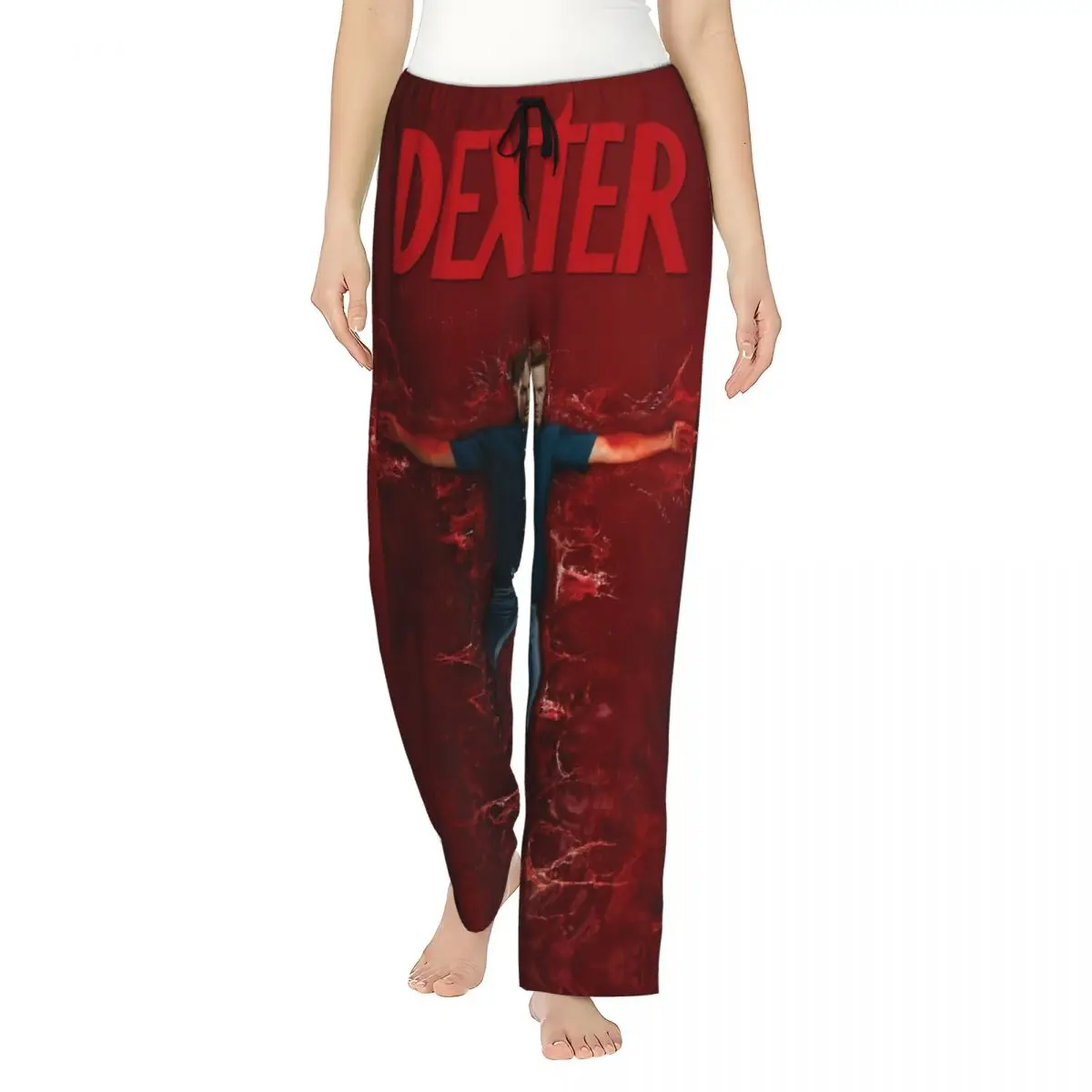 Girl's Pajama Pants Dexter Morgan Blood Lounge Pants Comfy TV Show Pj Bottoms Home