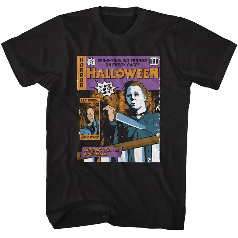 Halloween Horror Comic Black T-Shirt