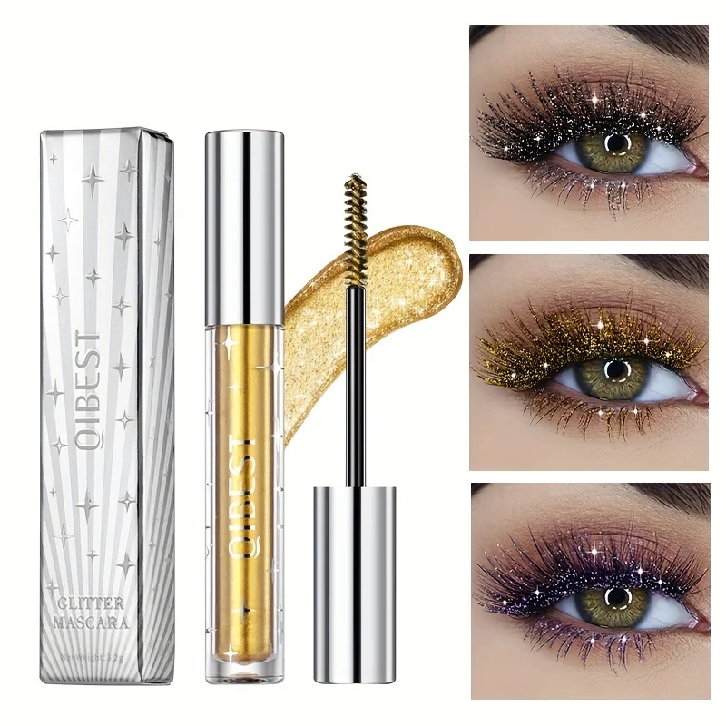 Sparkling Shimmer Mascara With Glitter Snowflake Finish, Waterproof And Smudge-proof Eye Makeup Mascara