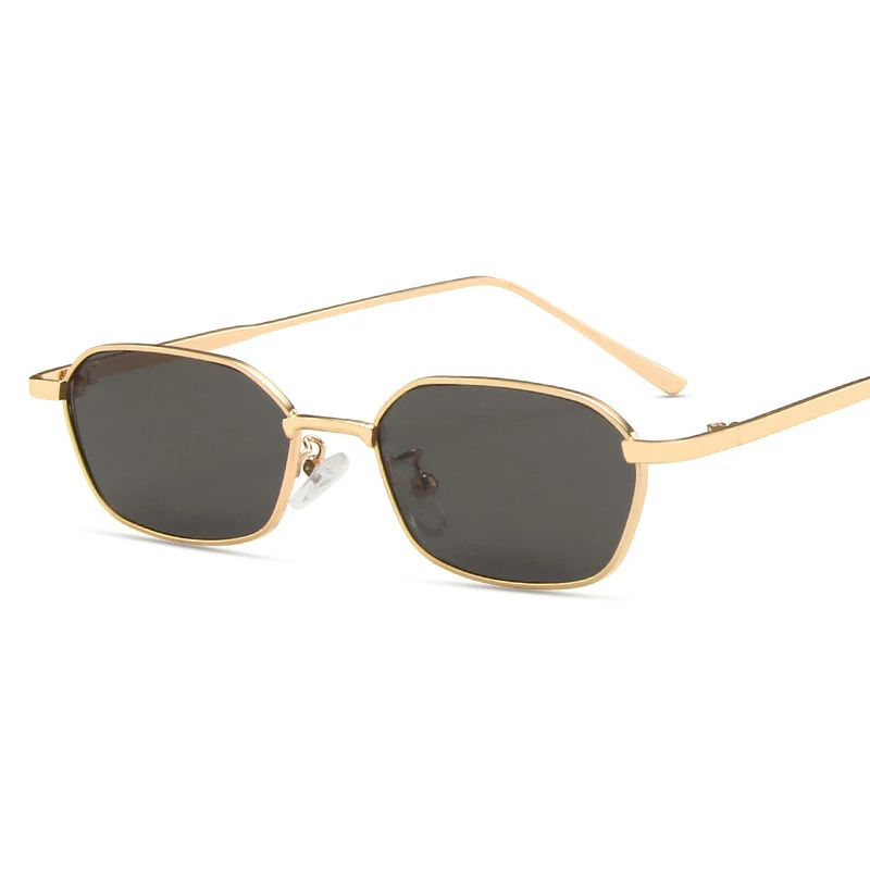 Vintage quadratische Sonnenbrille für Damen und Herren, rechteckige Sonnenbrille, ovale Brillen, Sonnenbrille für Männer und Frauen