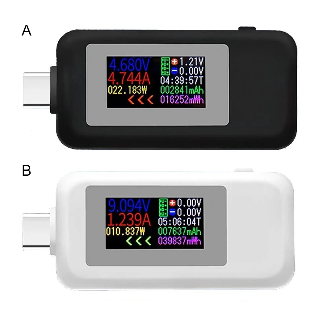 Type-C USB Tester Portable 0.96-inch Screen Current Voltage Meter 4-30V 0-5A Electronic Ammeter Testing Device