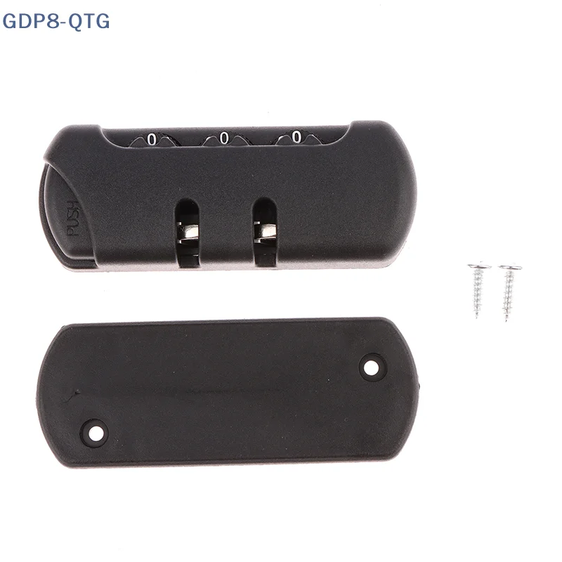 New For Travel Luggage Suitcase Code Anti-theft Fixed Lock Pull Chain Bag Accessories Black Plastic 3 Digit Combination Padlock