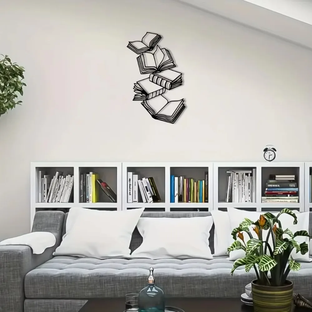 Elegant New Bookish and Enticing Metal Wall Art: A Splendid Gift for Readers and Ideal for Bedroom Decor and Craft Admirers